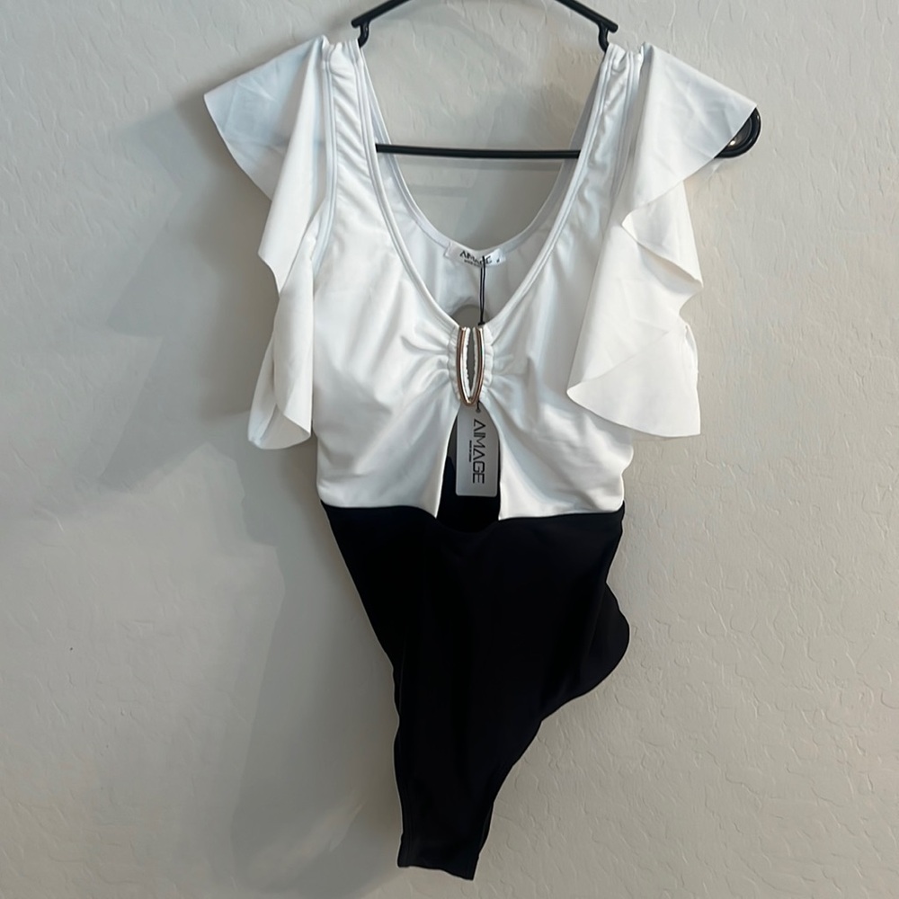Black & White One Piece Swimsuit